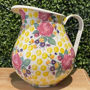 MacKenzie-Childs Buttercup Floral Enamel Pitcher